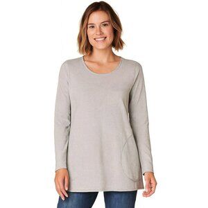 Toad & CO Swifty Striped Long Sleeve Gray Tunic Sz Small